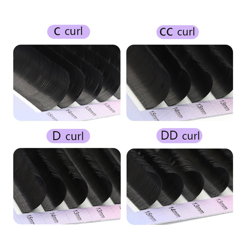 Aguud elipse extensão de cílios plana dicas de divisão dupla macia vison faux volume de cílios individuais falso elipse chicote profissional