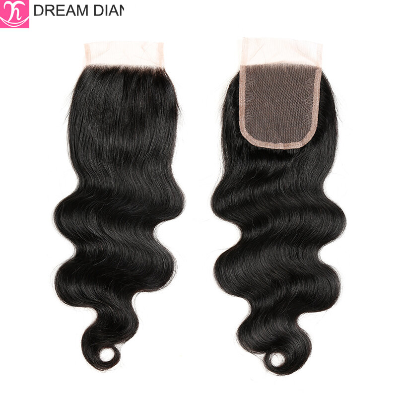 Dreambandana-cabelo remy brasileiro crespo, cabelo 100% humano, fechamento de cabeça, cabelos de bebê, encaracolado, fechamento lace 4x4