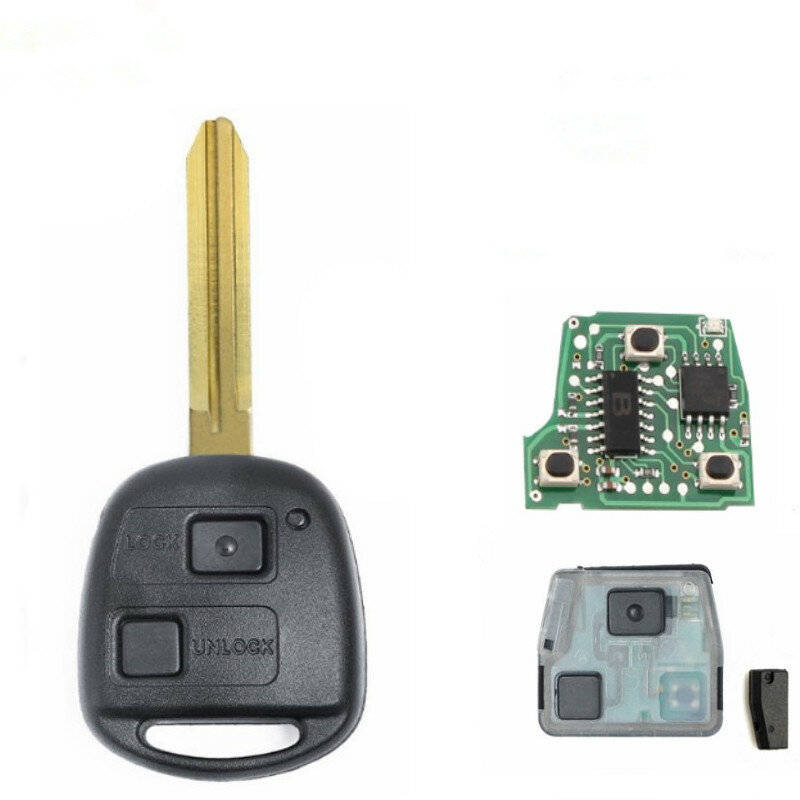 2 кнопки дистанционного автомобильного ключа 315/434 МГц ID4C Чип ассортимент для Toyta Avensis Corolla Yaris Rav4 FCC ID:HYQ12BBT 5 шт./лот