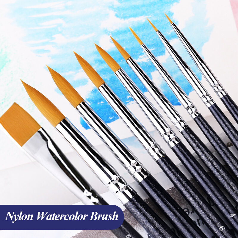 Skyist Nylon acquerello pennello confortevole metallo tenacità elasticità per pittura a guazzo disegno ad acquerello disegno acrilico