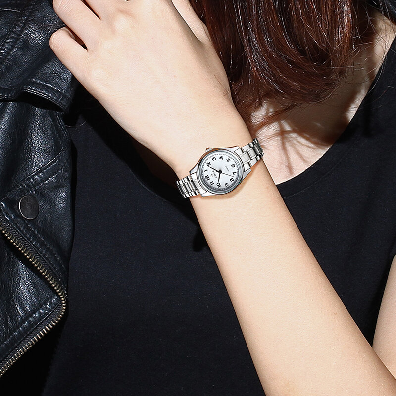 2023 modny zegarek dla par marki WWOOR w pełni stalowy kwarcowy bransoletki z zegarkiem dla mężczyzn i kobiet miłośników randki ogląda prezenty dla par