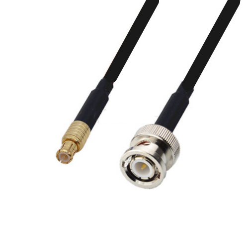 BNC macho para adaptador macho MCX, RF Pigtail, RG174 Jumper Cable