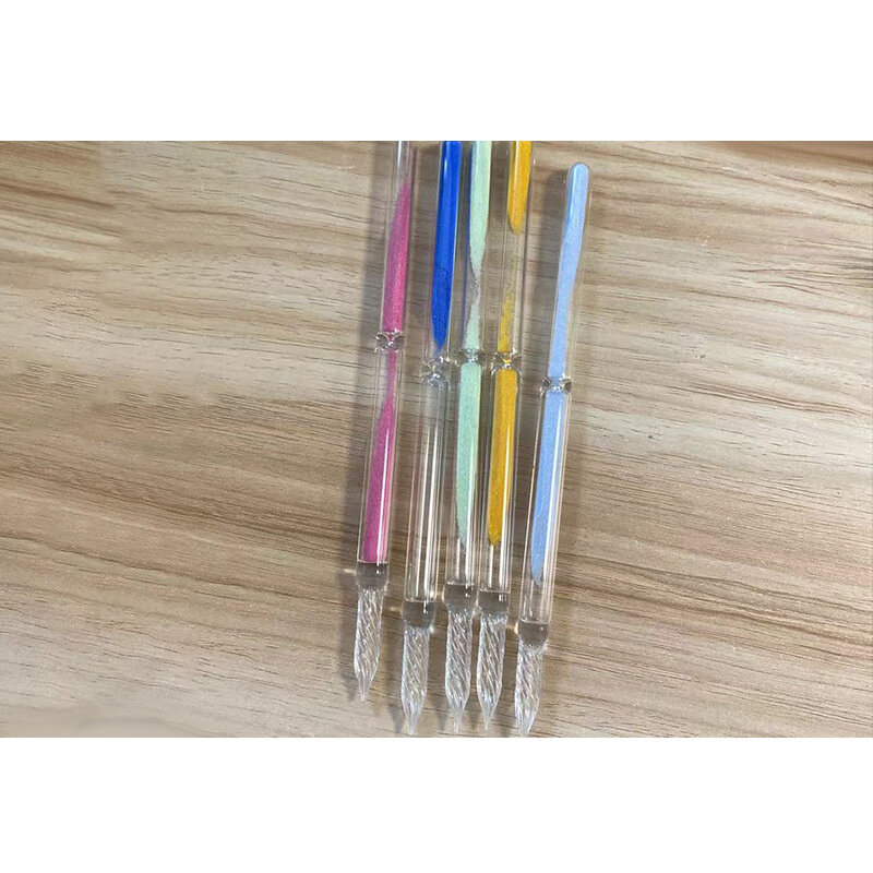 Ensemble de stylos à encre et verre en forme de sablier, boîte à crayons en verre, cadeaux de Festival, nouveauté, 13 pièces