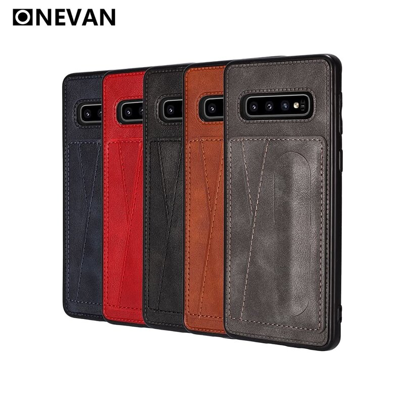 Leather Magnetic Adsorption Case for Samsung Galaxy S 10 9 8 Plus Original Luxury Cover for Note 8 9 10 Card Holder Pocket Funda