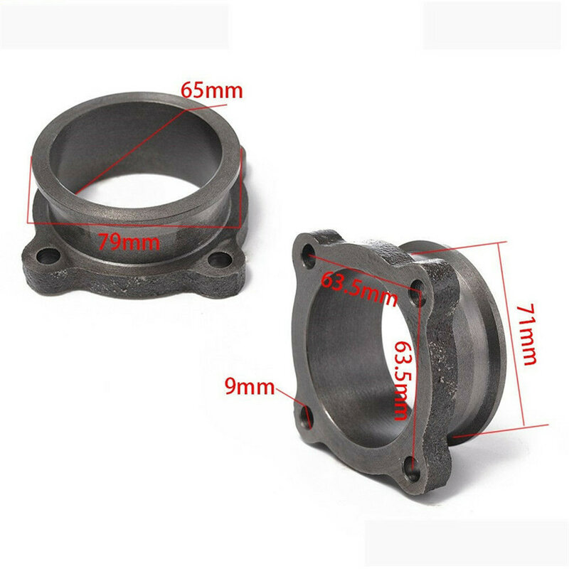 2.5 "4 Bolt to 2.5" INCH V Band Manifold Turbo Charge Adaptor  Exhaust Flange Convert Cast