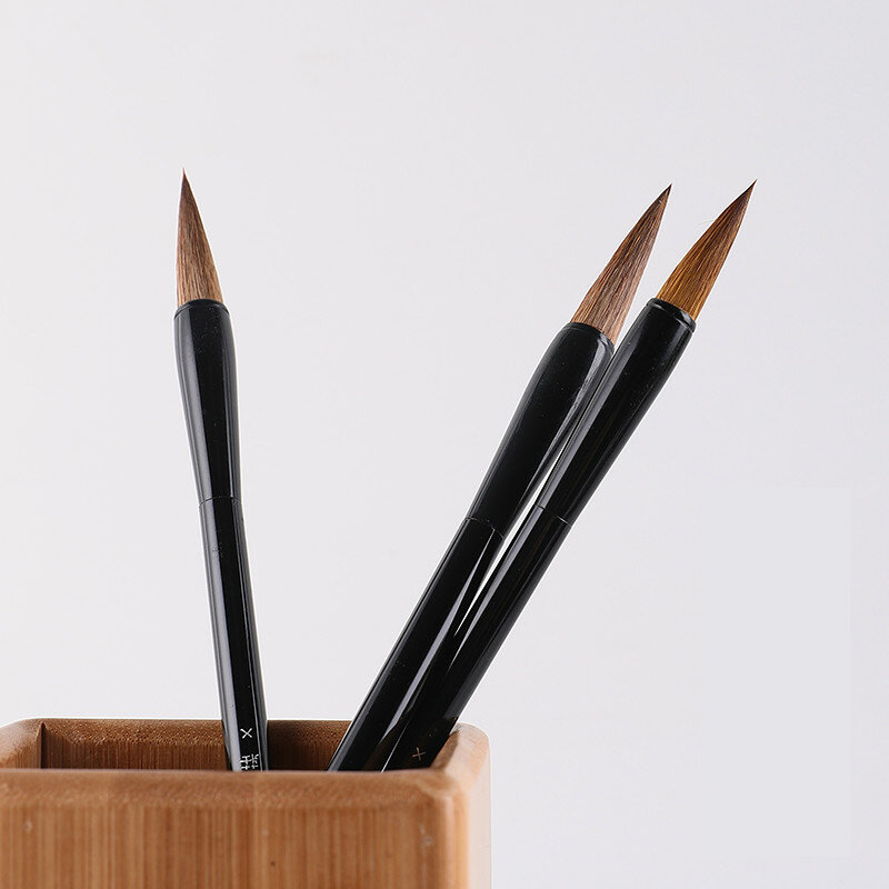 3 ピース/セット中国書道ブラシペン用ウールとイタチ毛の筆フィットため学生初心者 caligrafia 練習