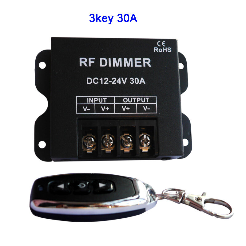 Mini 3 teclas de cor única dimmer controlador para 5050 3528 3014 2835 led tira luz fita lâmpada 12v 24v