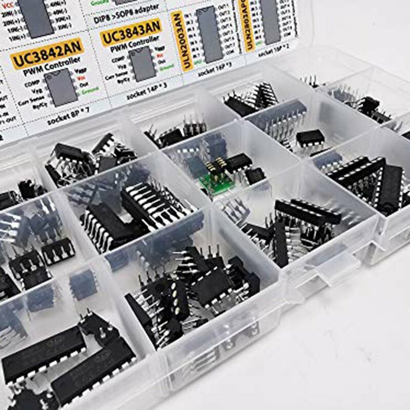 Temporizador de oscilador Opamp de 150 piezas, optoacoplador IC Pwm, Chip IC surtido, amplificador operativo PC817, NE555, LM358, LM324, JRC4558