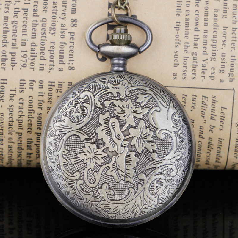 Винтажные кварцевые карманные часы, раннее ожерелье для мужчин и женщин, детские часы, подарок на цепочке CF1034