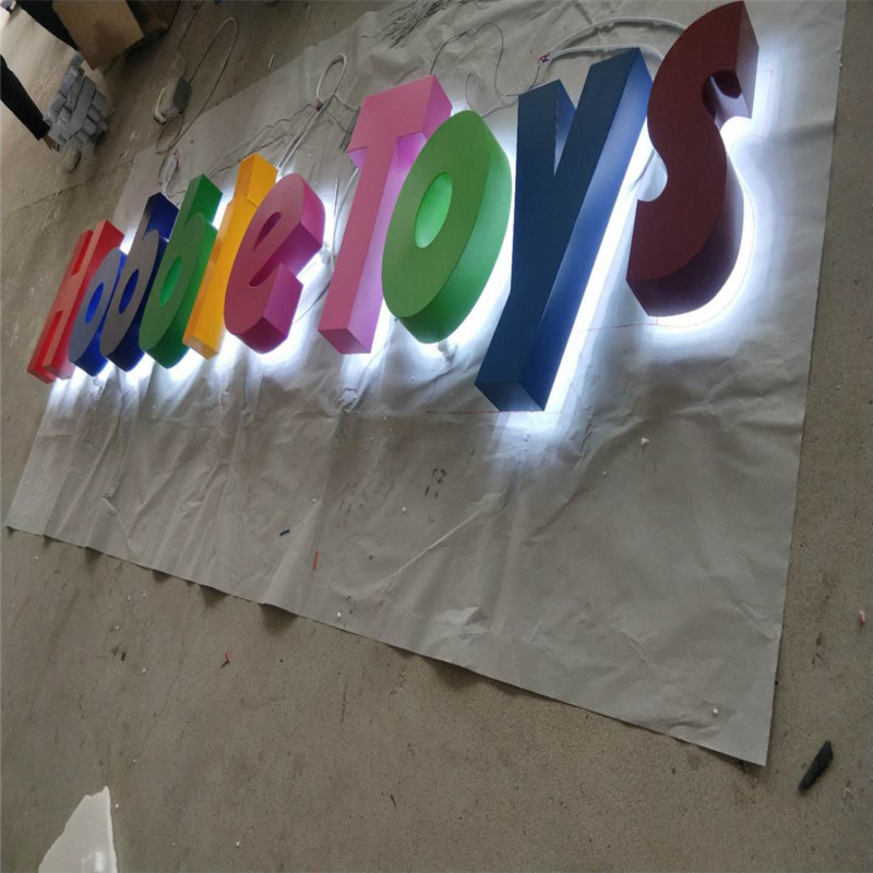 Factory Outlet Stainless steel letter 3d led back illuminated store signs reverse letters