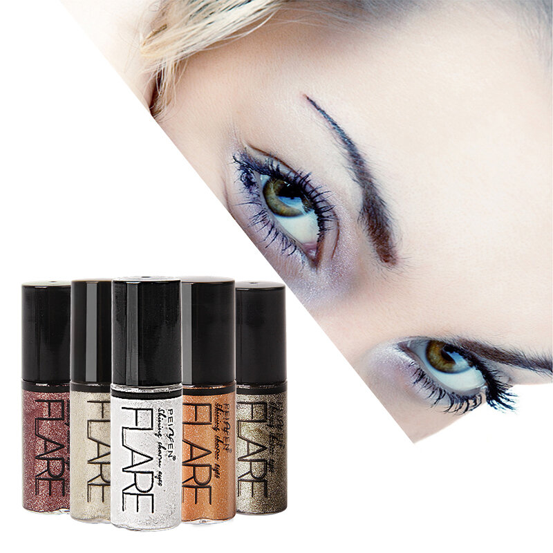 Professional Makeup Silver Rose GoldสีLiquid Glitterอายไลเนอร์เงาEye Linersผู้หญิงEye Pigmentเครื่องสำอางเกาหลีกันน้ำ