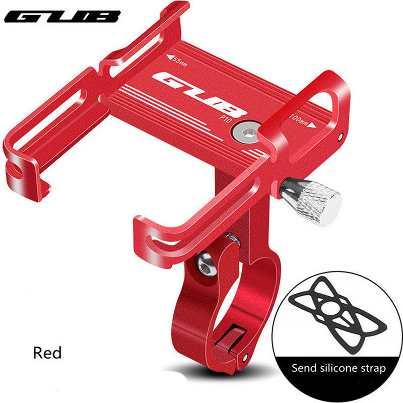 GUB-Soporte de teléfono de aleación de aluminio para bicicleta de montaña, soporte Universal ajustable para teléfono de 55-100mm de ancho