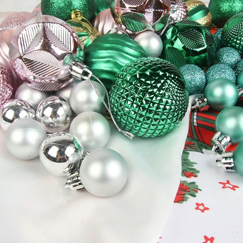 3cm 6cm 26 pçs cristmas bolas ornamentos snowfloco boneco de neve árvore natal pendurado bola conjunto para navidad decoração casa
