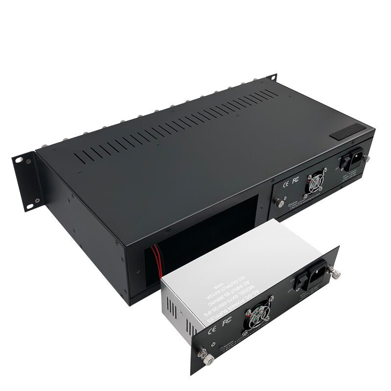 Fibra Óptica Media Converter Rack, Módulo de Interface Óptica, 14 Slot, 1.25G SC/PC, EPON Frame Óptico, 2U, 19 ", Frame Óptico