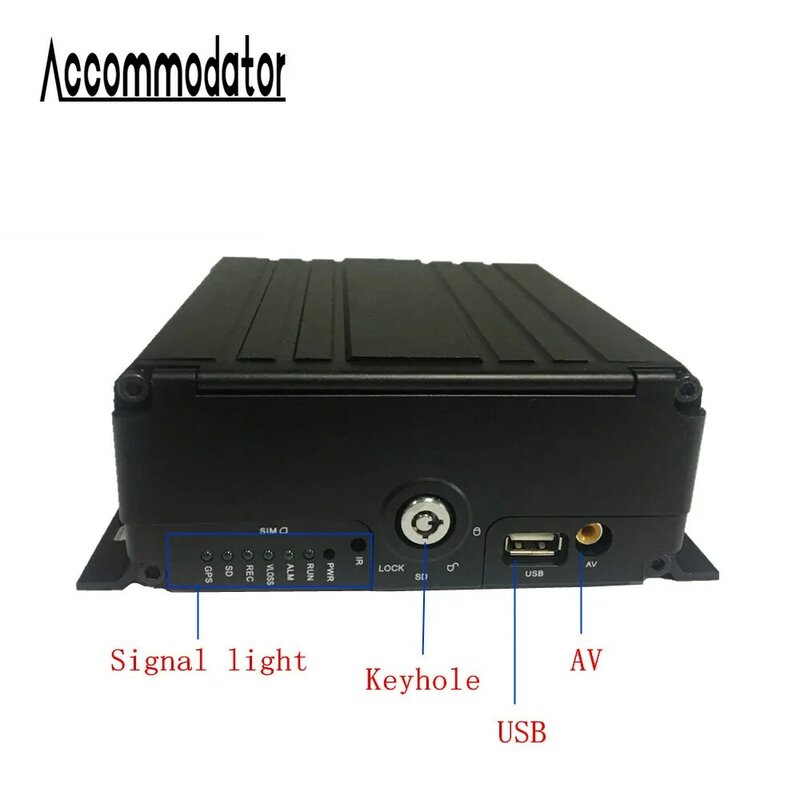 AHD 1080P ฮาร์ดดิสก์การ์ด SD 4 ช่องรถ Trailer รถบรรทุกรถแท็กซี่โรงเรียนรถบัส DVR GPS ในตัว 3G WIFI