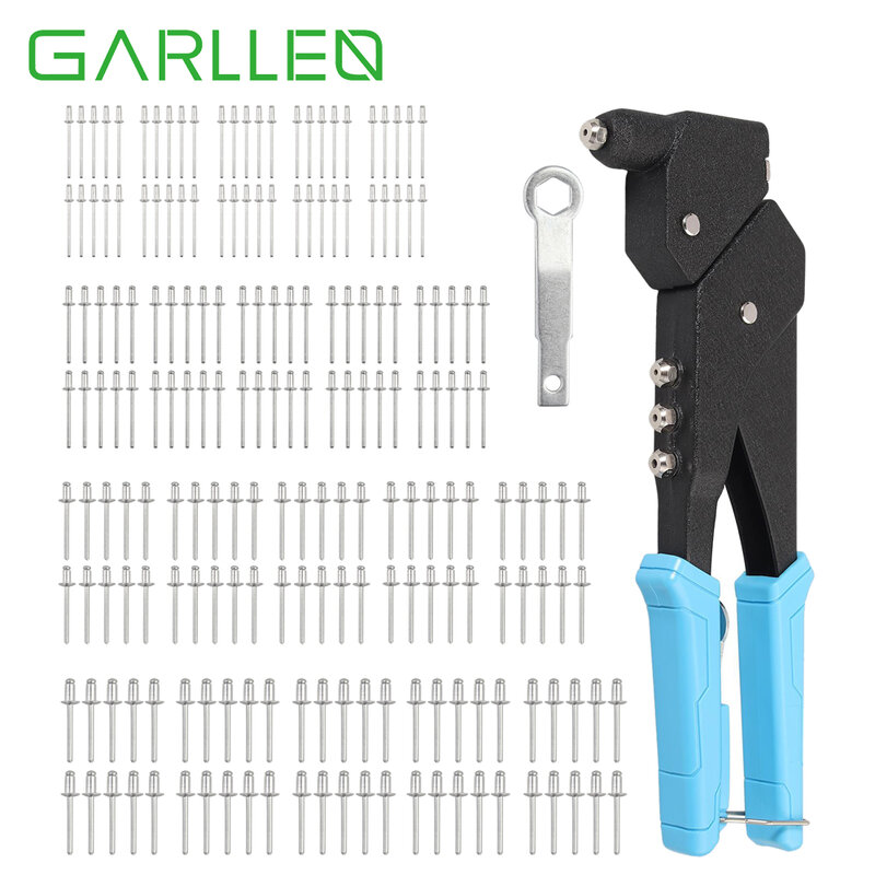 Garllen-ステンレス鋼リベットセット,360 °,金属リベット,留め金付き,頑丈,200個