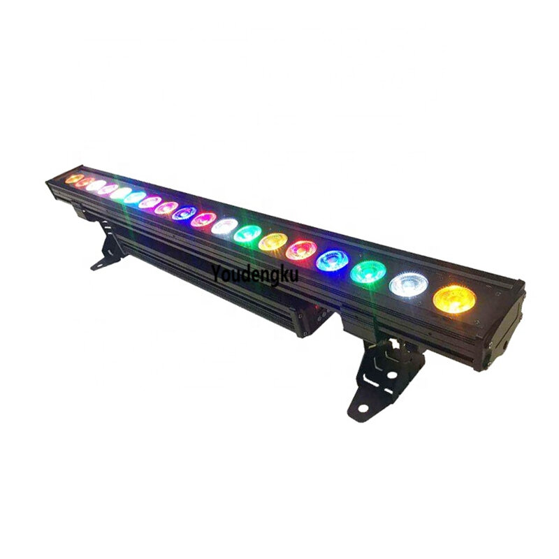 6pcs dmx controlled rgbwa led wall washer light 18x15w 5in1 bar club led wall washer light outdoor