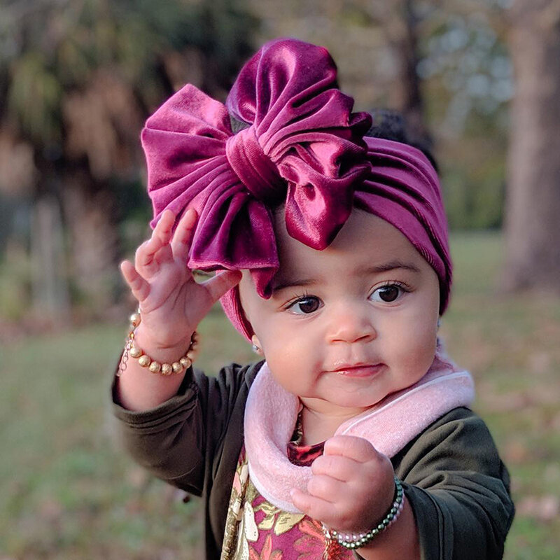 Infantil macio bebê bandana para meninas de veludo elástico crianças turbante arcos do bebê recém-nascido da criança crianças headwear acessórios para o cabelo do bebê