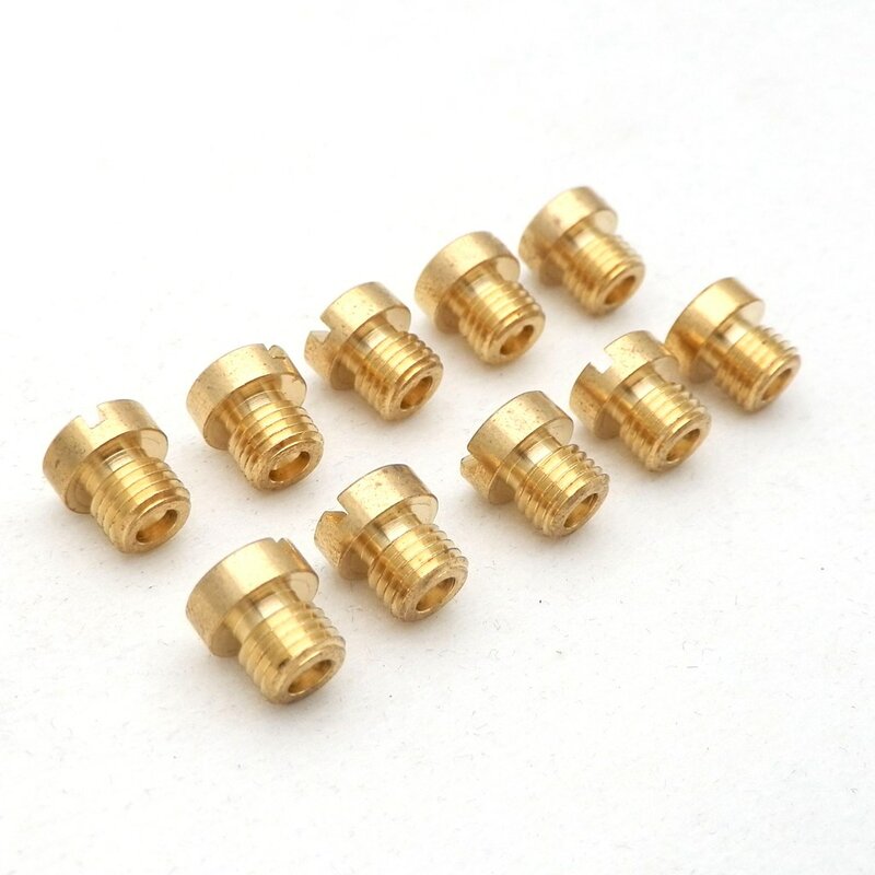 Pack of 10 Pieces M6 Thread 6mm Motorcycle Main Jet Kit for DellOrto Carburetor PHBH PHBL FRD PHF VHB VHSH  Injector Nozzle