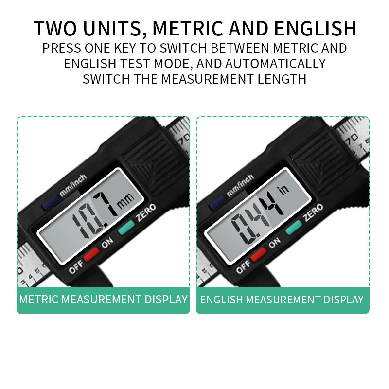 Calibrador Vernier electrónico Digital, herramienta de medición de 150mm, regla de cejas de tatuaje, Micrómetro de Microblading LCD de 6 pulgadas