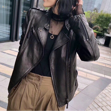 Tao Ting Li na 여성용 진짜 양 가죽 재킷, 새로운 패션, G39