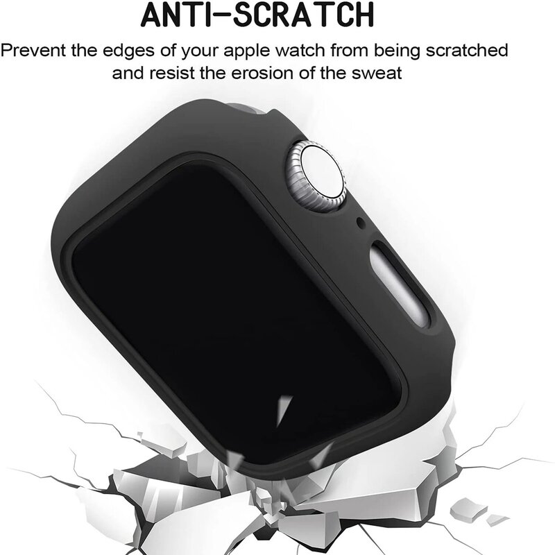 Funda para funda de Apple Watch de 45mm, 41mm, 44mm, 40mm, 42mm y 38mm, accesorios para iWatch, protector de parachoques para PC, Apple watch series 7, 6, se, 5, 4, 3