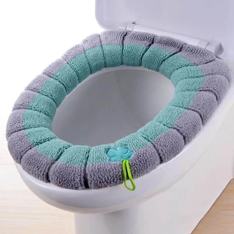 1 pz tenere al caldo modello di zucca "estool Mat doppio colore accessori per il bagno maglieria o-shape decorazioni per la casa coprisedile per wc