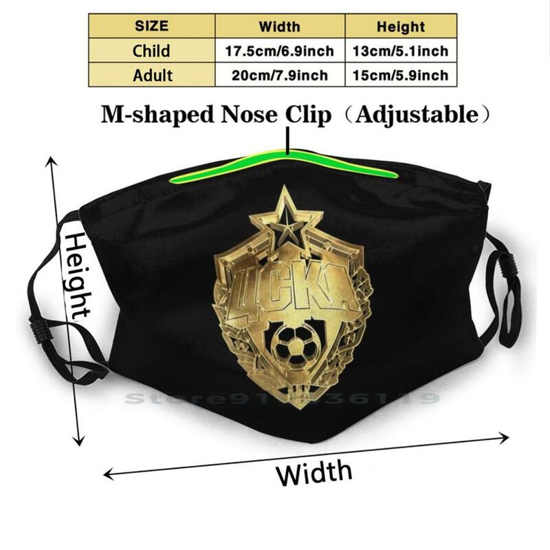 My Golden Moscow Football Cska Ultras Casuals Hooligans Russia Print Reusable Pm2.5 Filter DIY Mouth Mask Kids 1312 Moscow