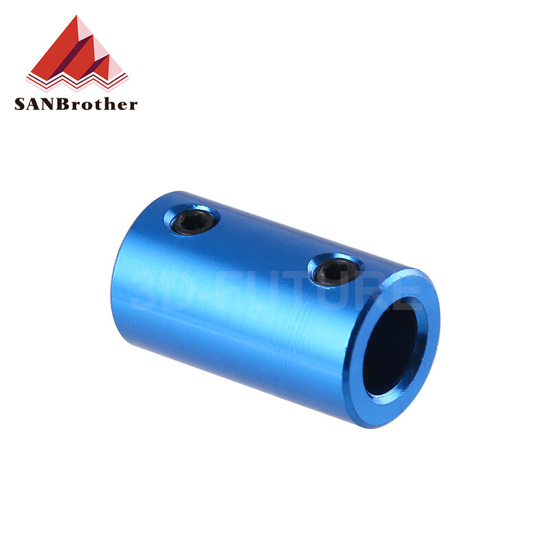 Liga de alumínio acoplador d14l25, 1 parte, 3x5mm, 4x6mm, 5x8mm, 3d imprimir parte, eixo flexível azul, para motor deslizante