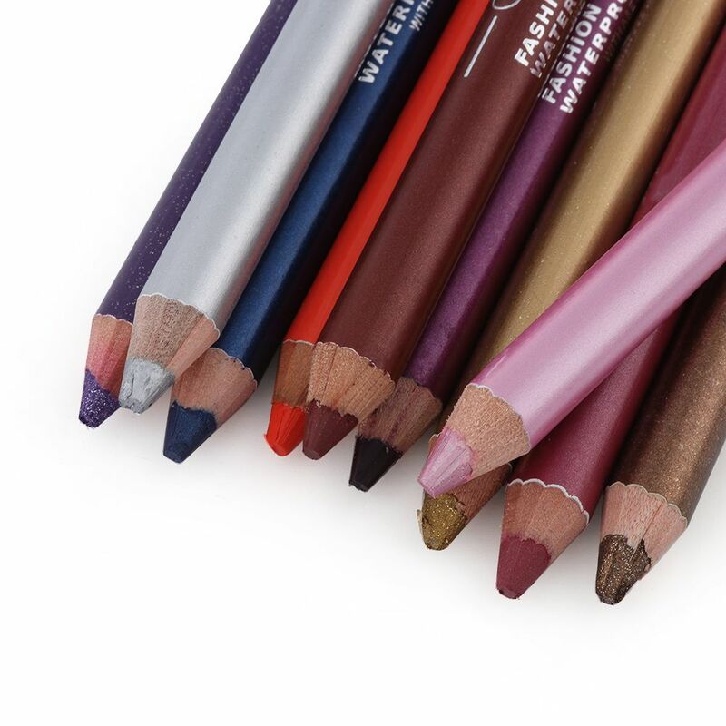 Hot Sale Eye Cosmetics Colourful Highlighter Pigment Waterproof Eyeshadow Pen Eyeliner Pencil with Sharpener