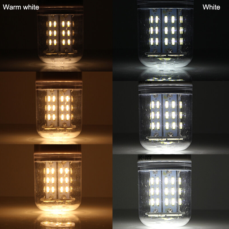 Ampola e27 e14 b22 lâmpada led dimmer iluminação 110v 220v milho spotlight vela escurecimento 5w smd 4014 45 leds substituir lâmpada halógena