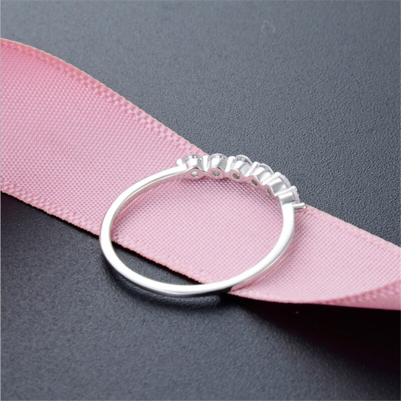 XINSOM Minimalist Engagement 925 Sterling Silver Rings For Women Pink White Purple CZ Wedding Rings 2020 Fine Jewelry 20FEBR6