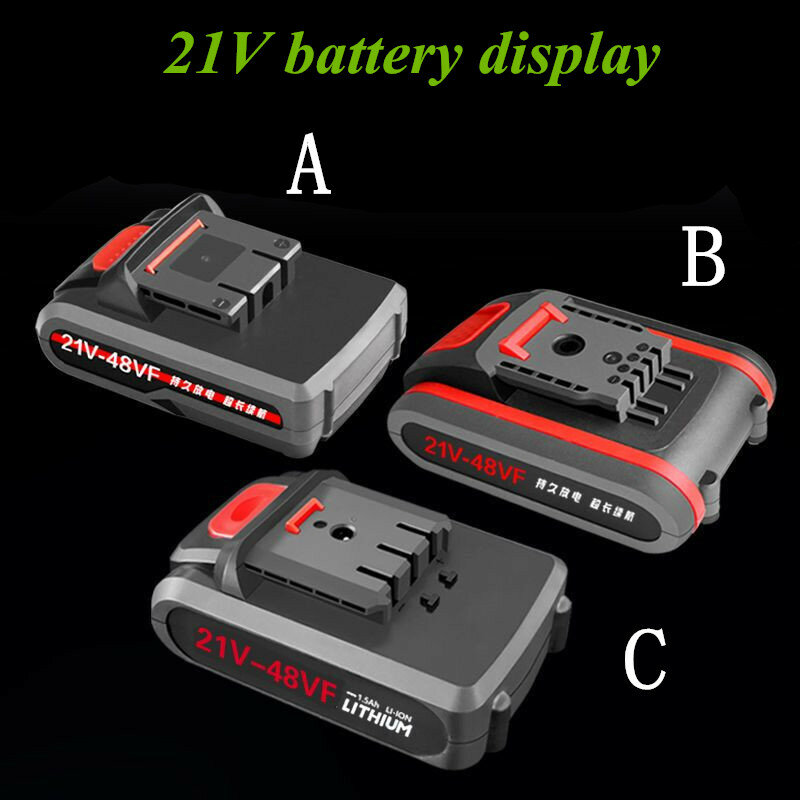 Destornillador eléctrico batería de gran capacidad 18650 batería recargable taladro eléctrico de mano fuente de alimentación 21V 18V batería