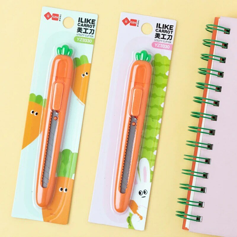 Sharkbang Kawaii Portable Mini Carrot Art Knife Express Unpacking Envelope Office Paper Cutting Art Knife School Stationery