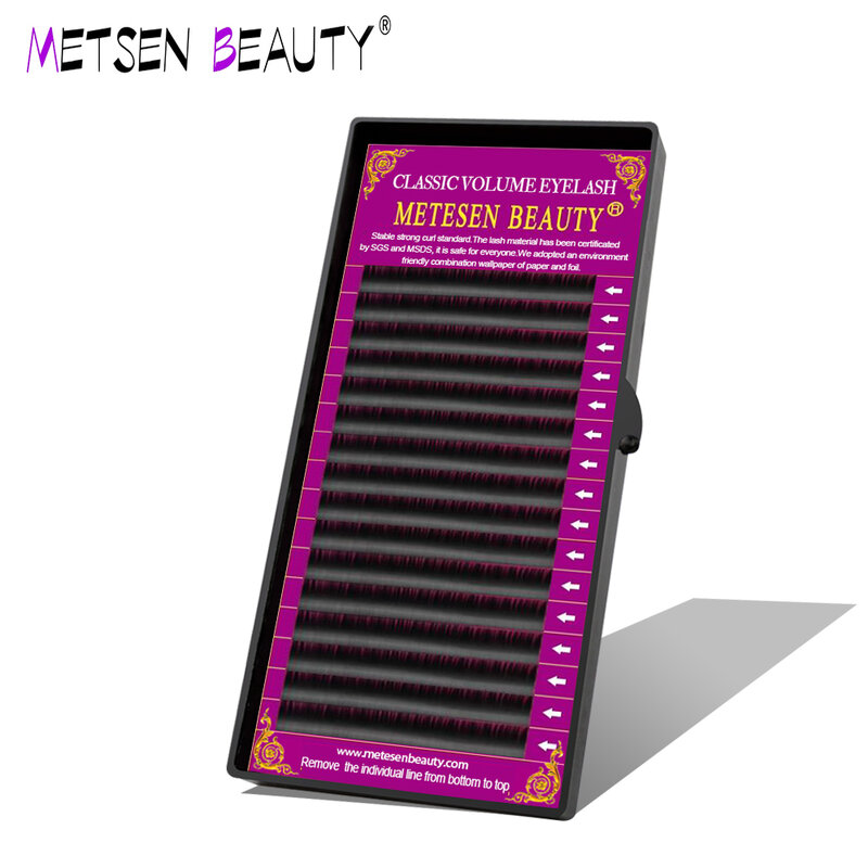 METESEN BEAUTY L LC LD CURL 16rows  Individual Volume Classic Eyelashes Faux Mink Eyelashes Extension Artificial False Lashes