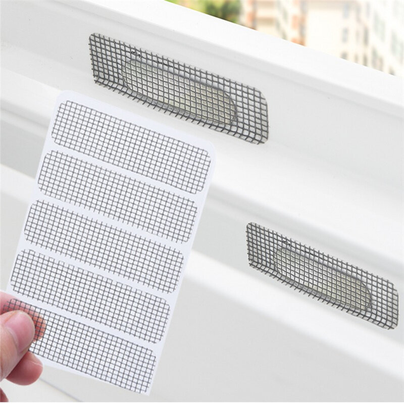 5Pcs/Sheet Venster Screen Patch Fix Netto Anti Mosquito Insect Stickers Mesh Uitlaat Grill Venster Deur Drainage Gat anti-Muggen