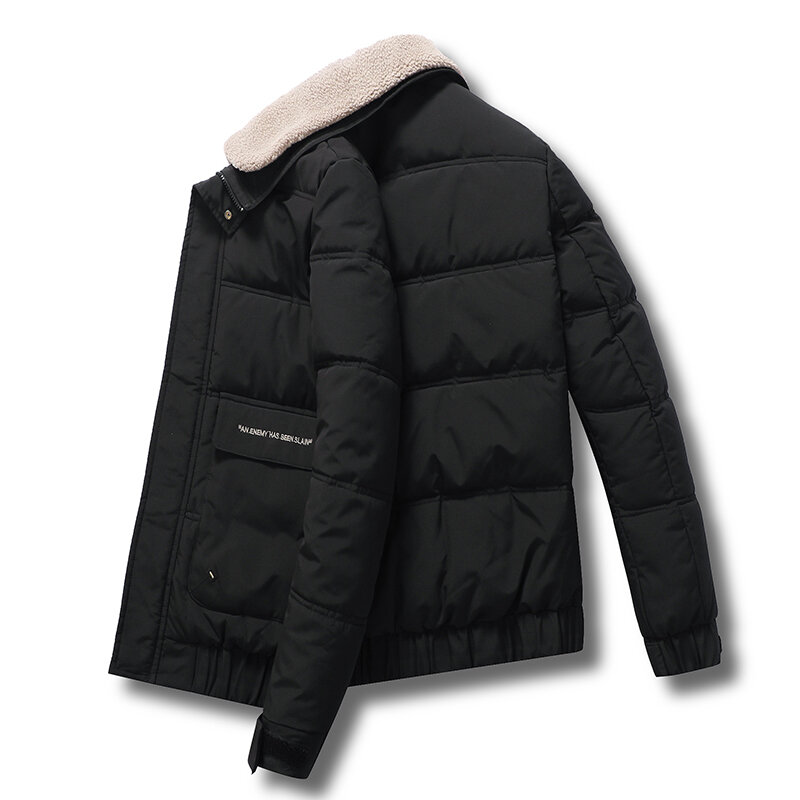 2022 inverno homens grosso quente parka casaco masculino casual gola de cordeiro algodão acolchoado jaqueta outwear masculino M-4XL