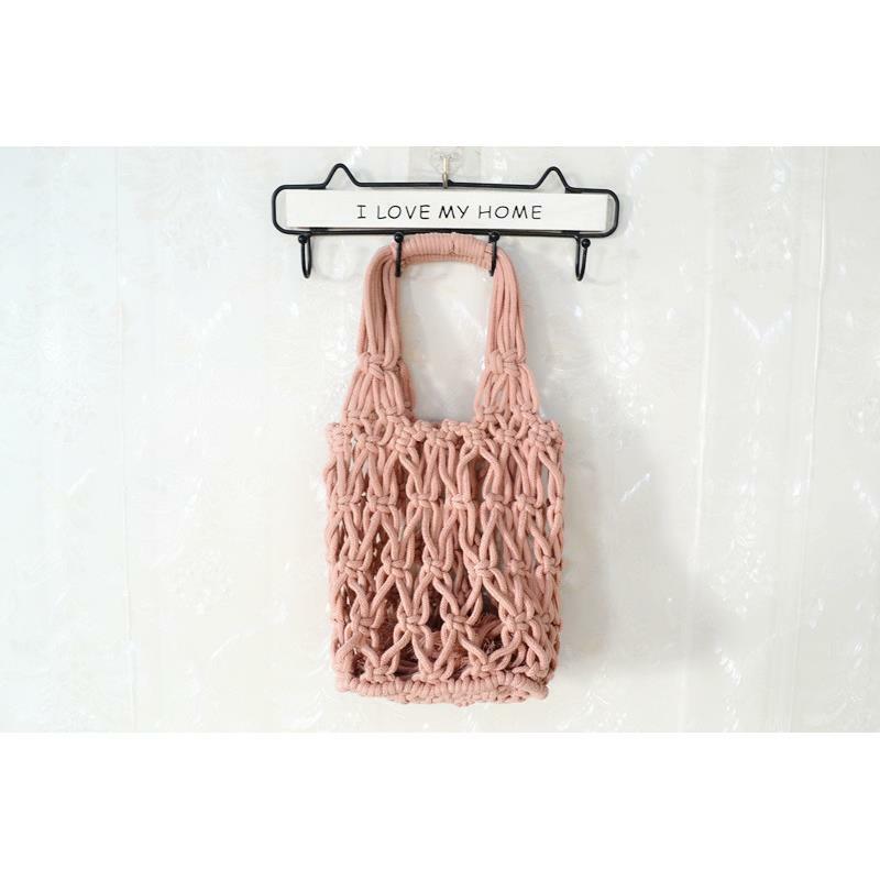 New Cotton Rope Handbag Summer Straw Bag Beach Bag a6262