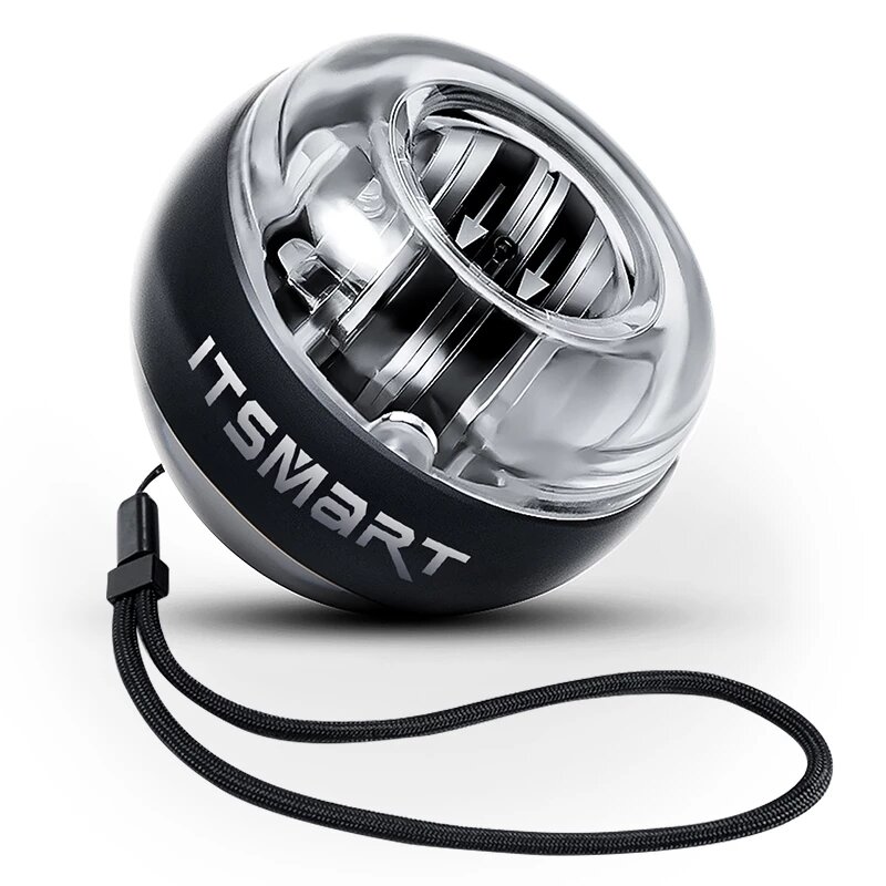 ITSMART LED Gyroscope Powerball Pergelangan Tangan Mulai Mandiri dengan Perlengkapan Fitness Pelatih Kekuatan Otot Tangan Lengan Kontra