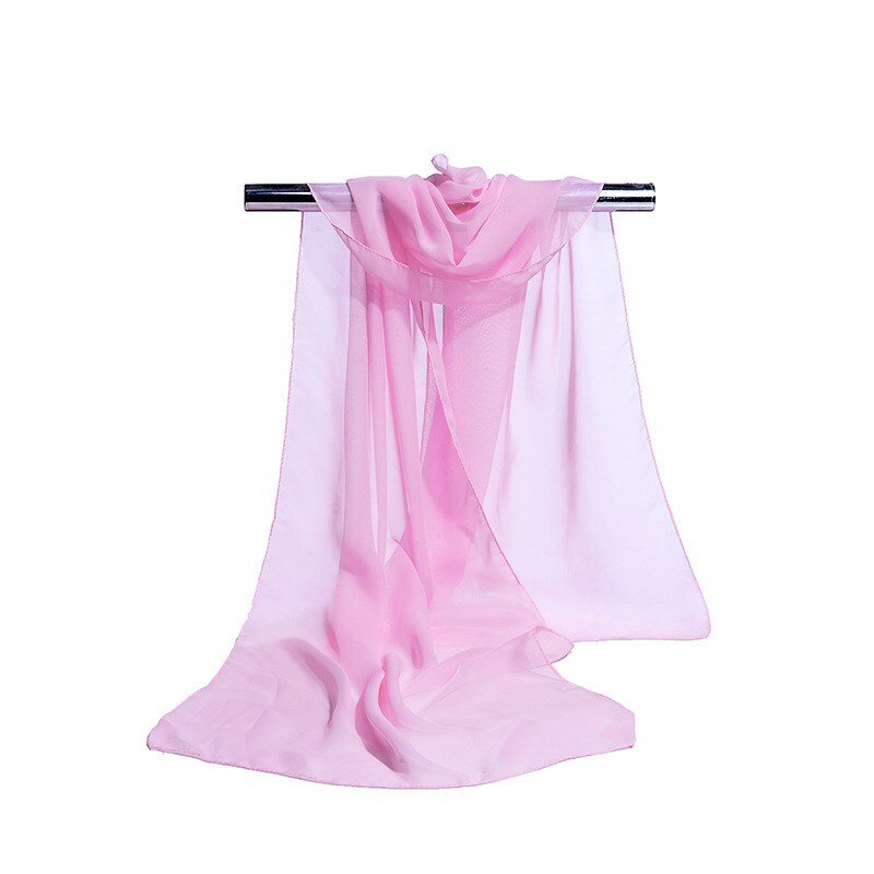 160*50cm Solid color Selling simulation silk chiffon striped scarf wild fashion shawl sunscreen print floral scarf scarves