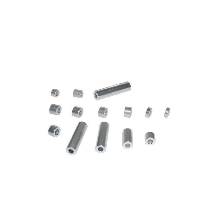 LINK-piezas de impresora 3D CNC, columna de aislamiento, diámetro de 5mm, 10mm de longitud, 6,35mm, trampa de junta plana de aleación de aluminio 1/4, 1 bolsa