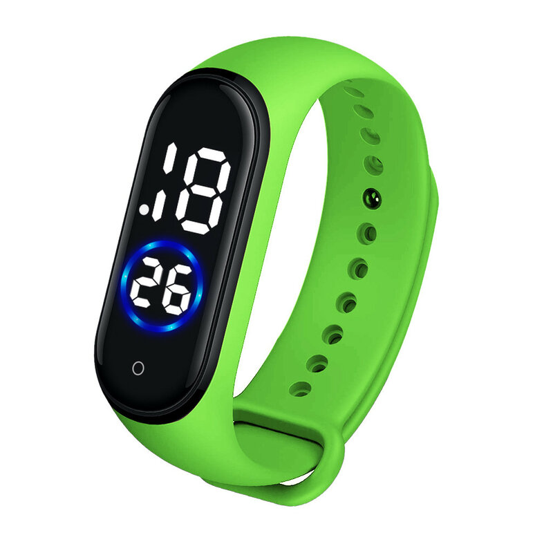 Männer Frauen Casual Sport Armband Uhren Weiß LED Elektronische Digitale Süßigkeiten Farbe Silikon Armbanduhr Für Kinder Kinder