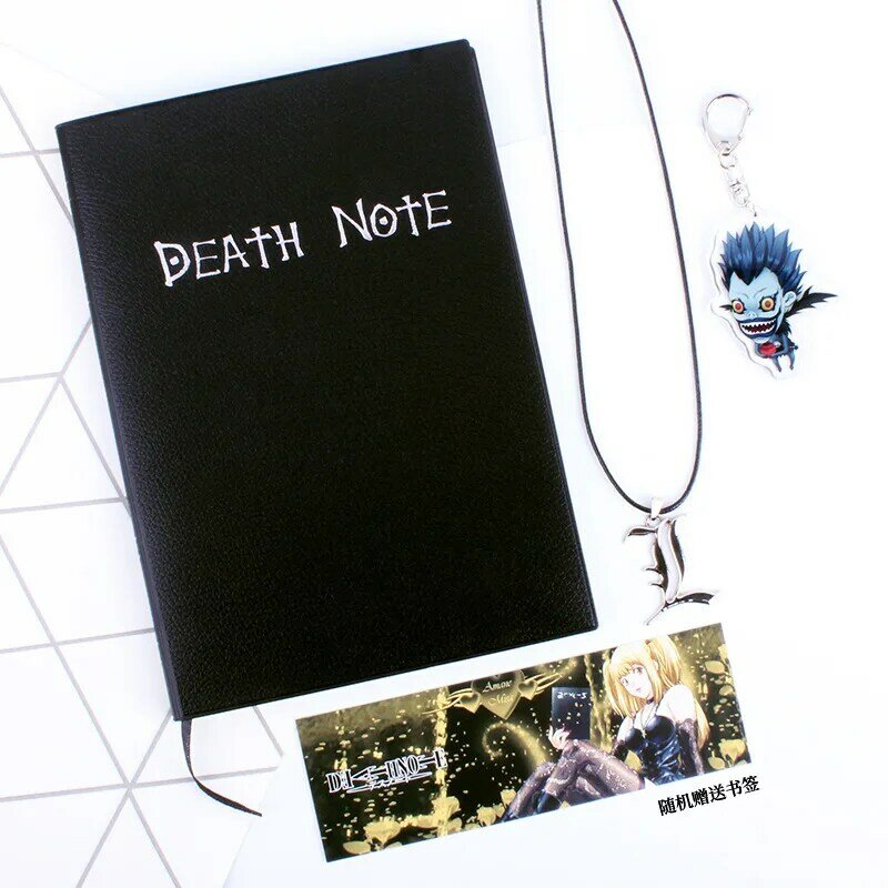 Anime Death Note Notebook Set, Couro Diário, Grande Escrita Diário, Colecionáveis, Escola