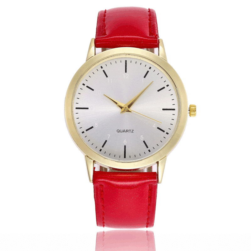Pofunuo simples moda quartzo relógio de pulso redondo relógio feminino liga analógica relógios