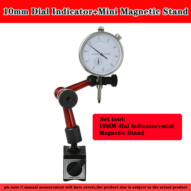 10Mm Wijzerplaat Indicator Magnetische Standaards Wijzerplaat Indicator Universele Magnetische Basishouder Stand Tabel Schaal Precisie-Indicatoren Meten