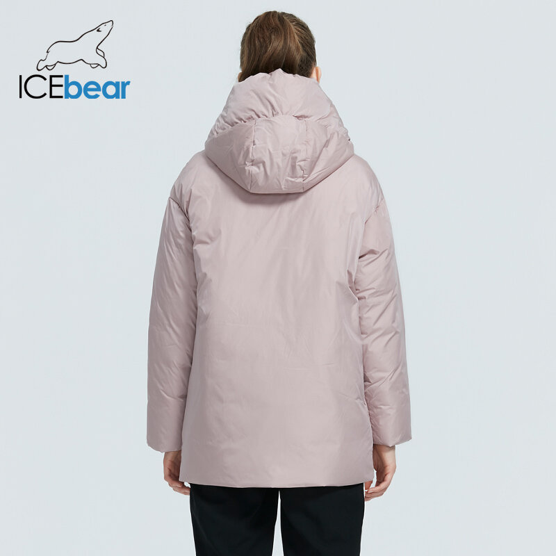ICEbear-Chaqueta de invierno a la moda para mujer, ropa para mujer con capucha, Parkas para mujer, ropa de marca GWD19610I, 2020