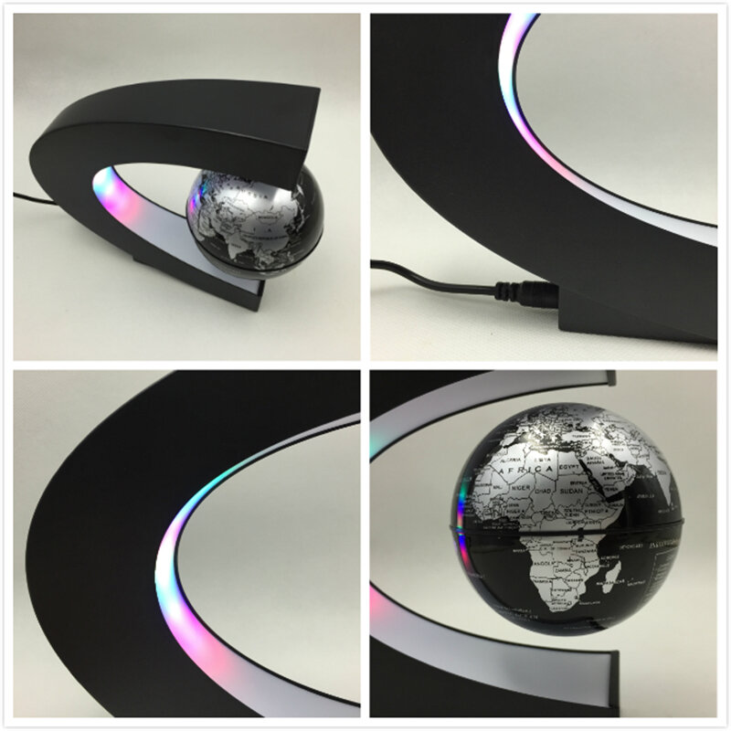 Levitazione magnetica galleggiante globo luce mappa del mondo lampada a levitazione antigravità elettronica decorazione della casa novità luci regali