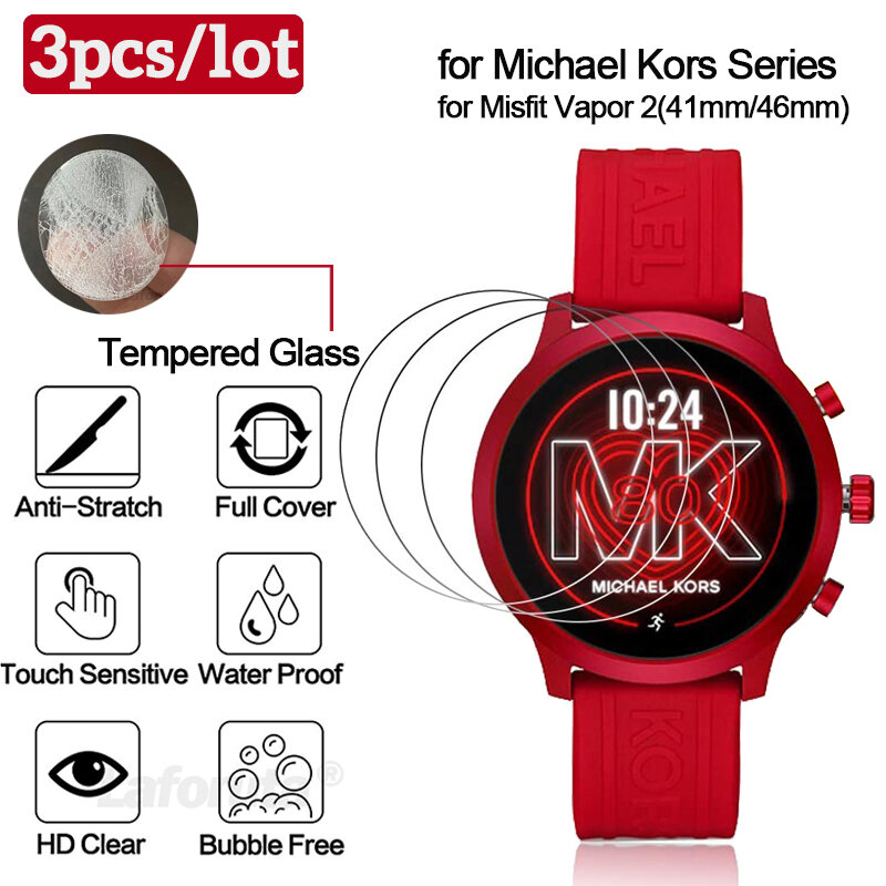 3 шт. закаленное стекло для Michael Kors Access Sofie HR/Grayson Gen2/MKT5068/lexington gen 5, Защита экрана для Misfit Vapor 2