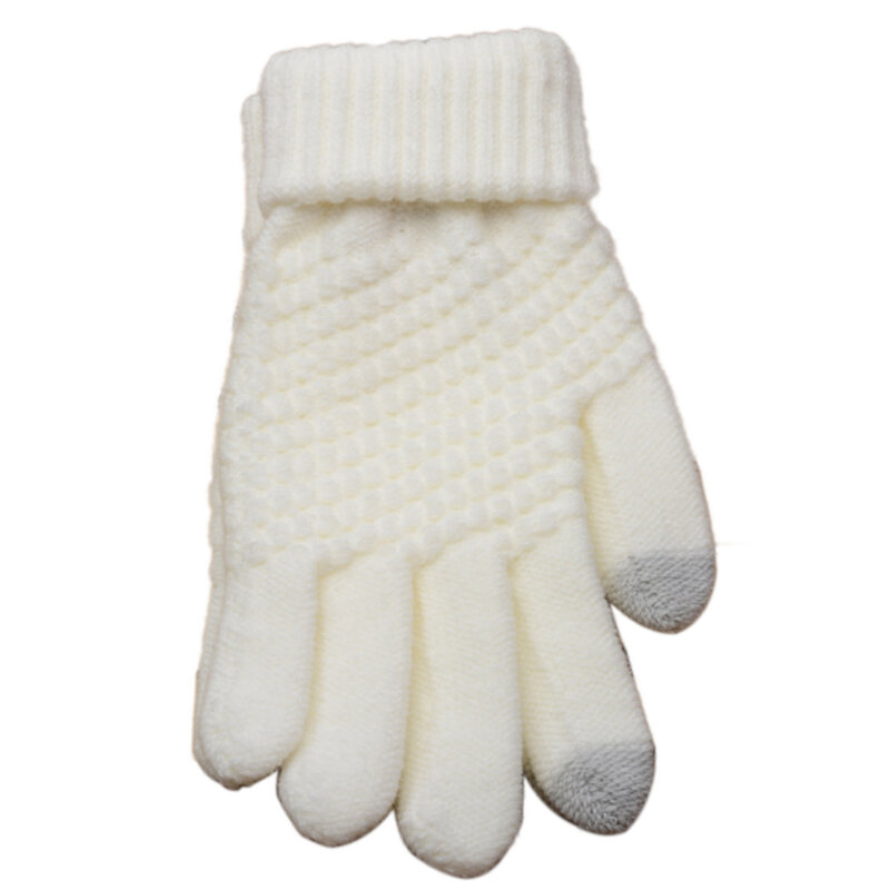 Женские и мужские осенне-зимние мягкие вязаные перчатки для сенсорного экрана, теплые лыжные перчатки для сенсорного экрана с поддержкой т...