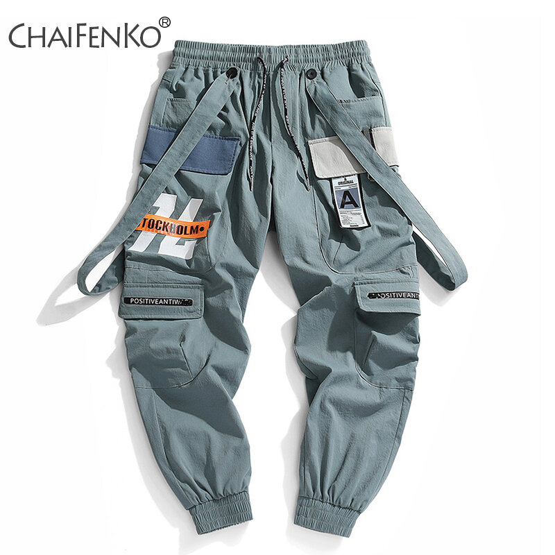 CHAIFENKO-Pantalones deportivos de ocio para hombre, ropa de calle de Hip Hop, con estampado a la moda, 2023